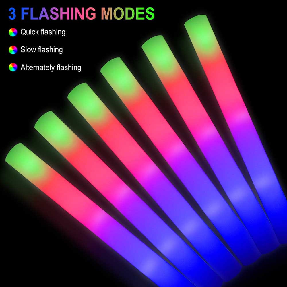 LED Foam Sticks Flashing Glow Sticks Party Supplies Light Up