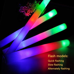 20 PCS Styrofoam Led Light Up Foam Sticks Pack, Holiday Wedding Glow Sticks For Wedding Send Off, Sports Event