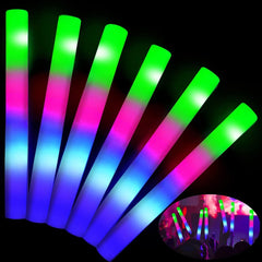 20 PCS Styrofoam Led Light Up Foam Sticks Pack, Holiday Wedding Glow Sticks For Wedding Send Off, Sports Event